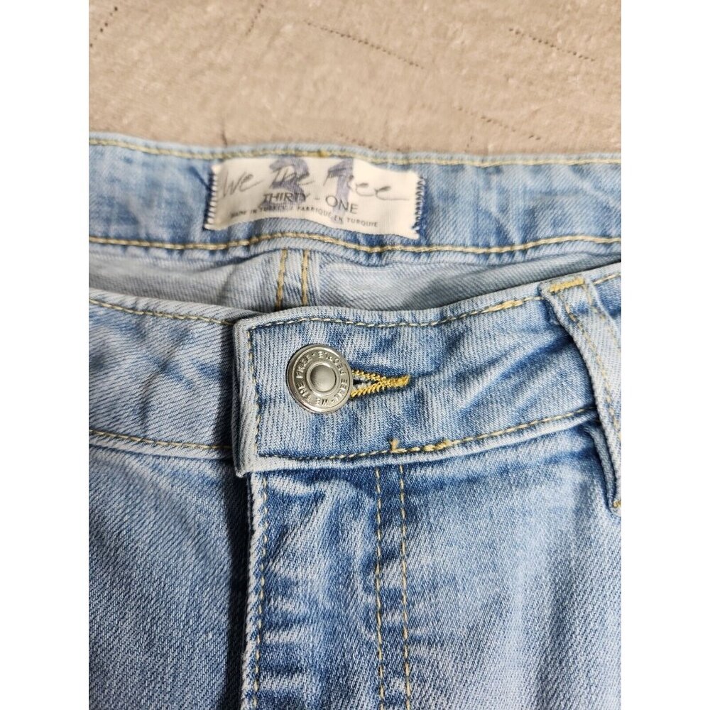 We The Free X Free People Womens Size 31  Boyfriend Jean in etna blue --16 - Picture 8 of 12